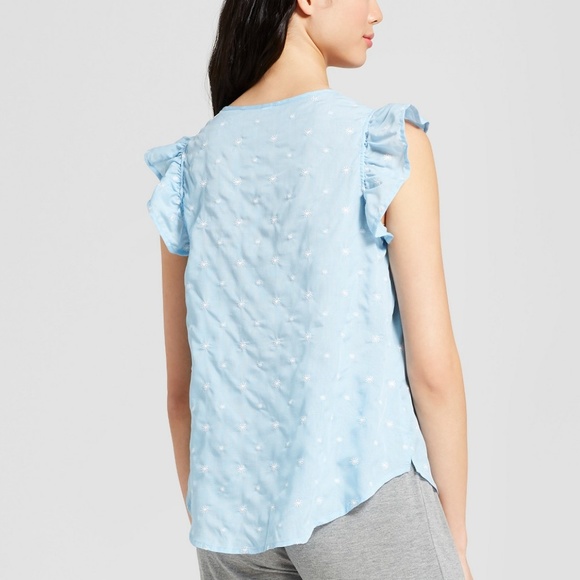 TENCEL Pajama Top - Gilligan & O'Malley Blue - Picture 2 of 2